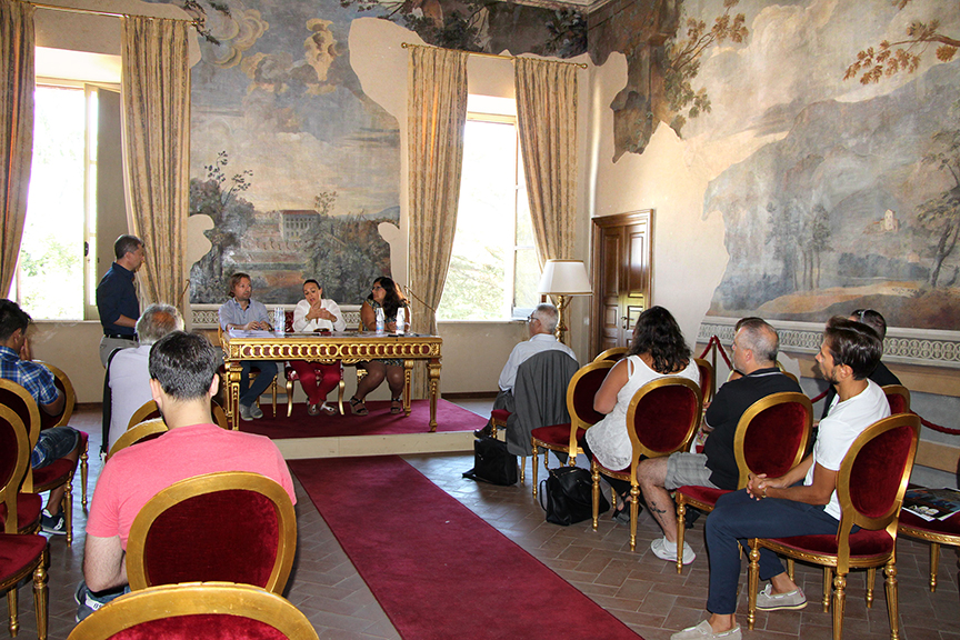 Press conference at Palazzo Caetani